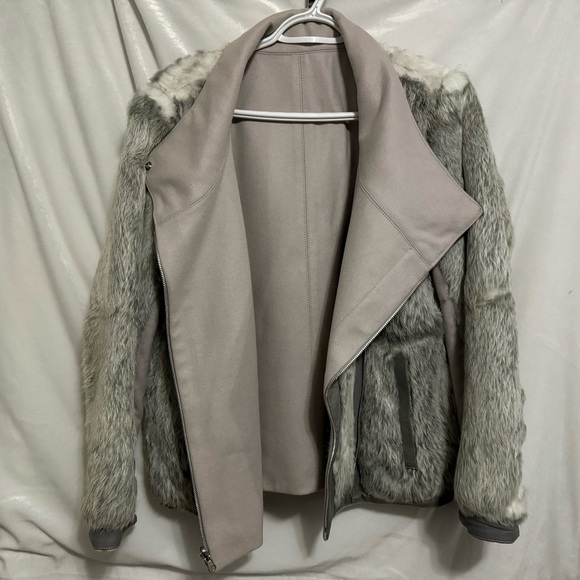 Helmet Lang reversible rabbit fur and felt jacket - Picture 4 of 9